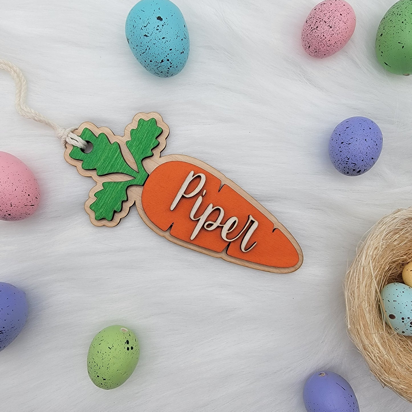 Easter Basket Carrot Tag