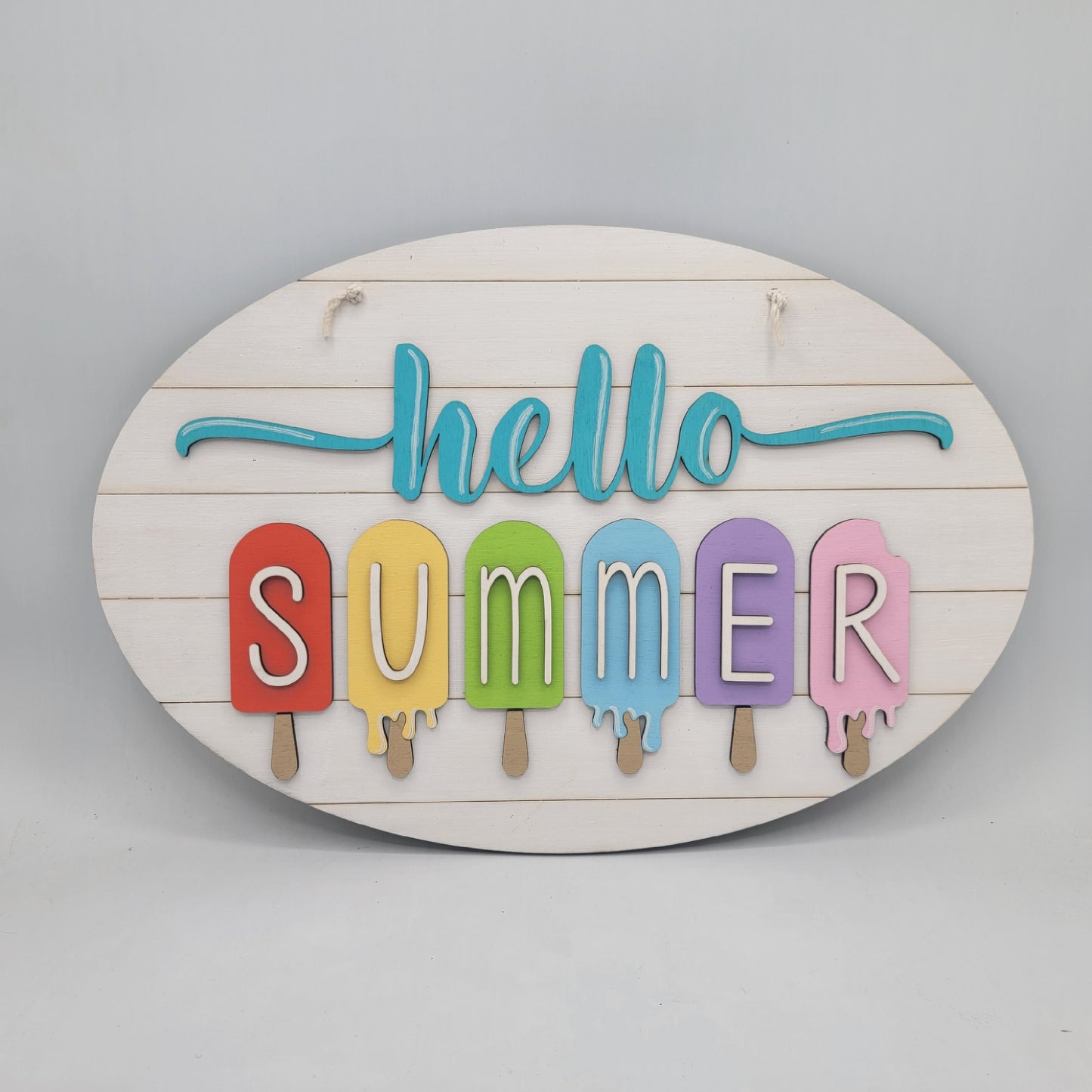 Hello Summer Popsicle Door Hanger