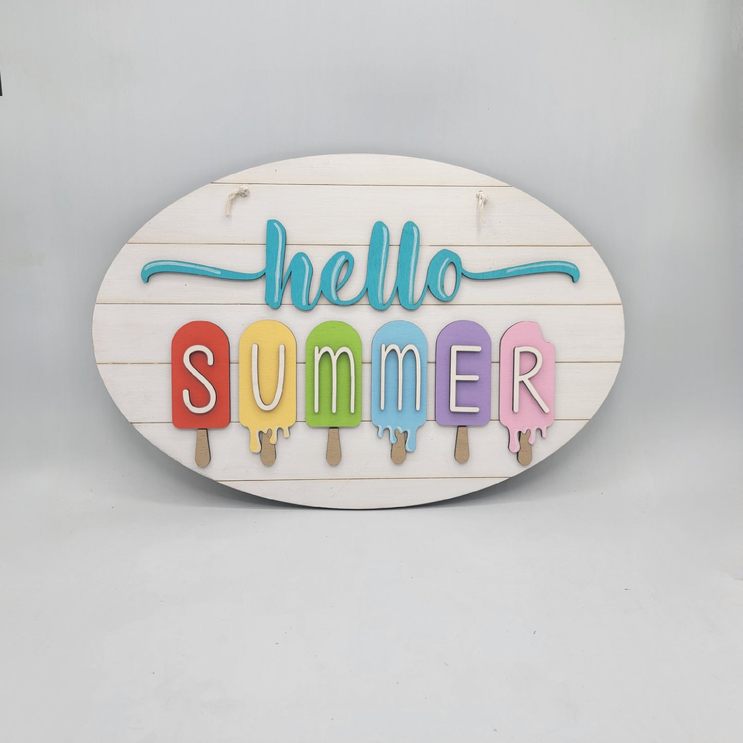 Hello Summer Popsicle Door Hanger