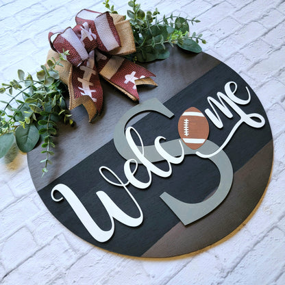 Football Welcome Door Hanger