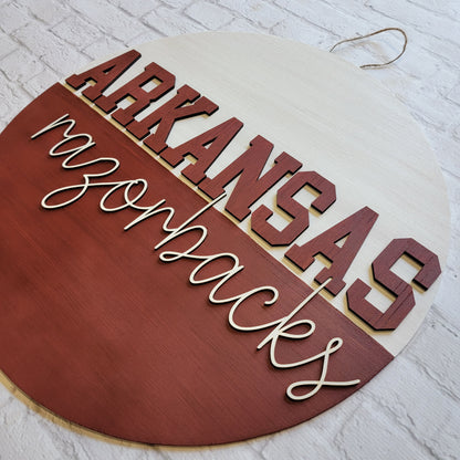 Arkansas Razorbacks Football Door Hanger