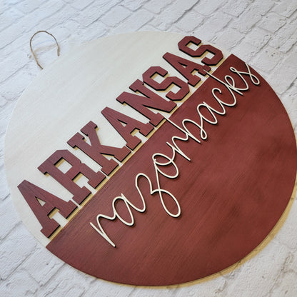 Arkansas Razorbacks Football Door Hanger