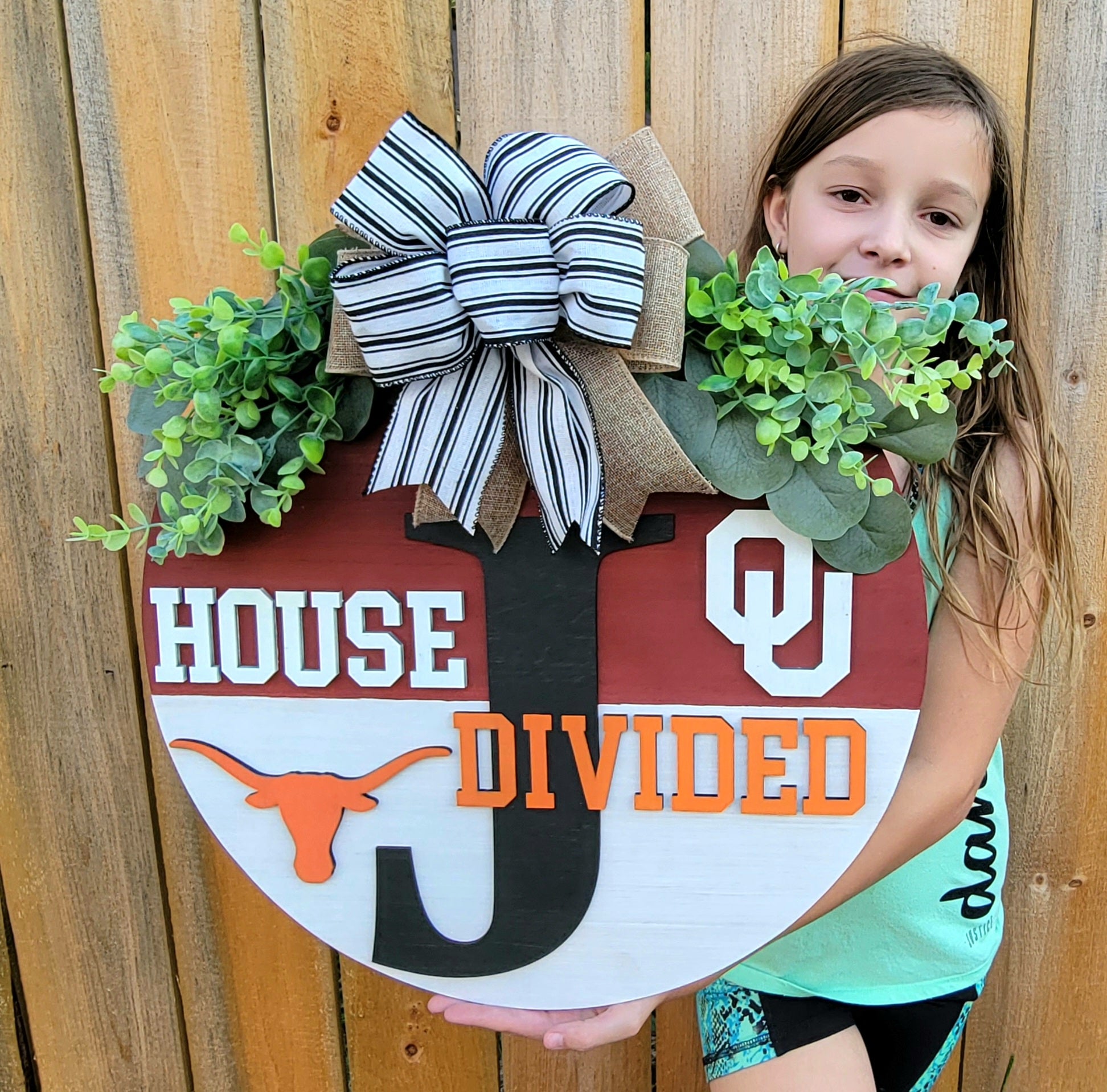 House Divided good Football Wreath