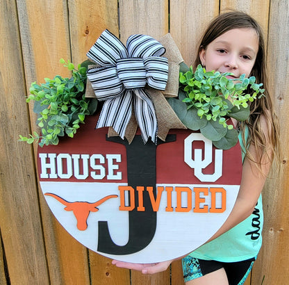 House Divided Football Door Hanger