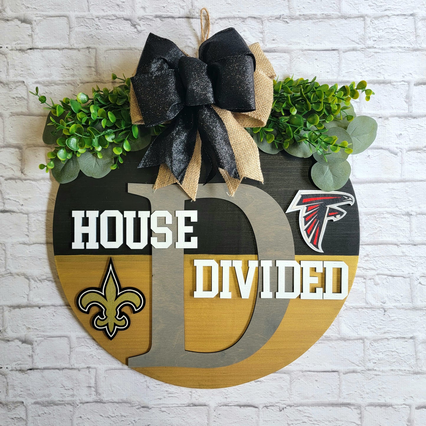 House Divided Football Door Hanger