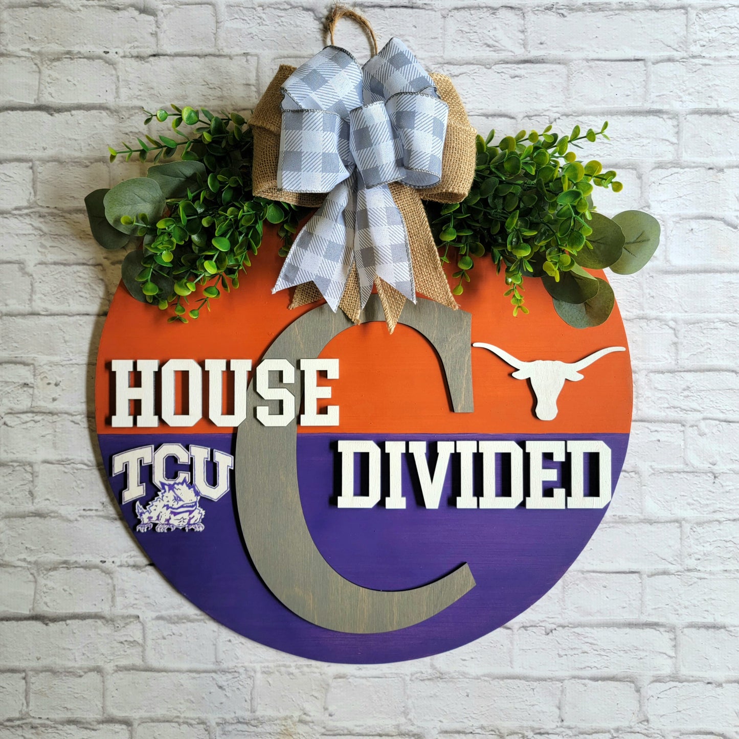 House Divided Football Door Hanger