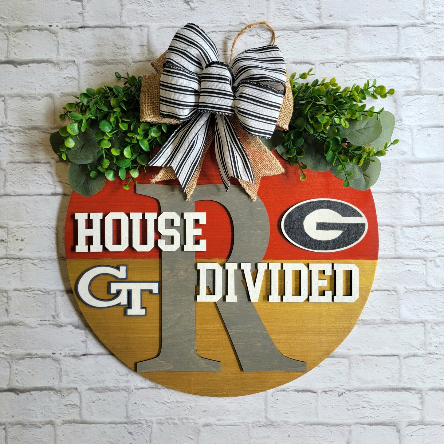 House Divided Football Door Hanger