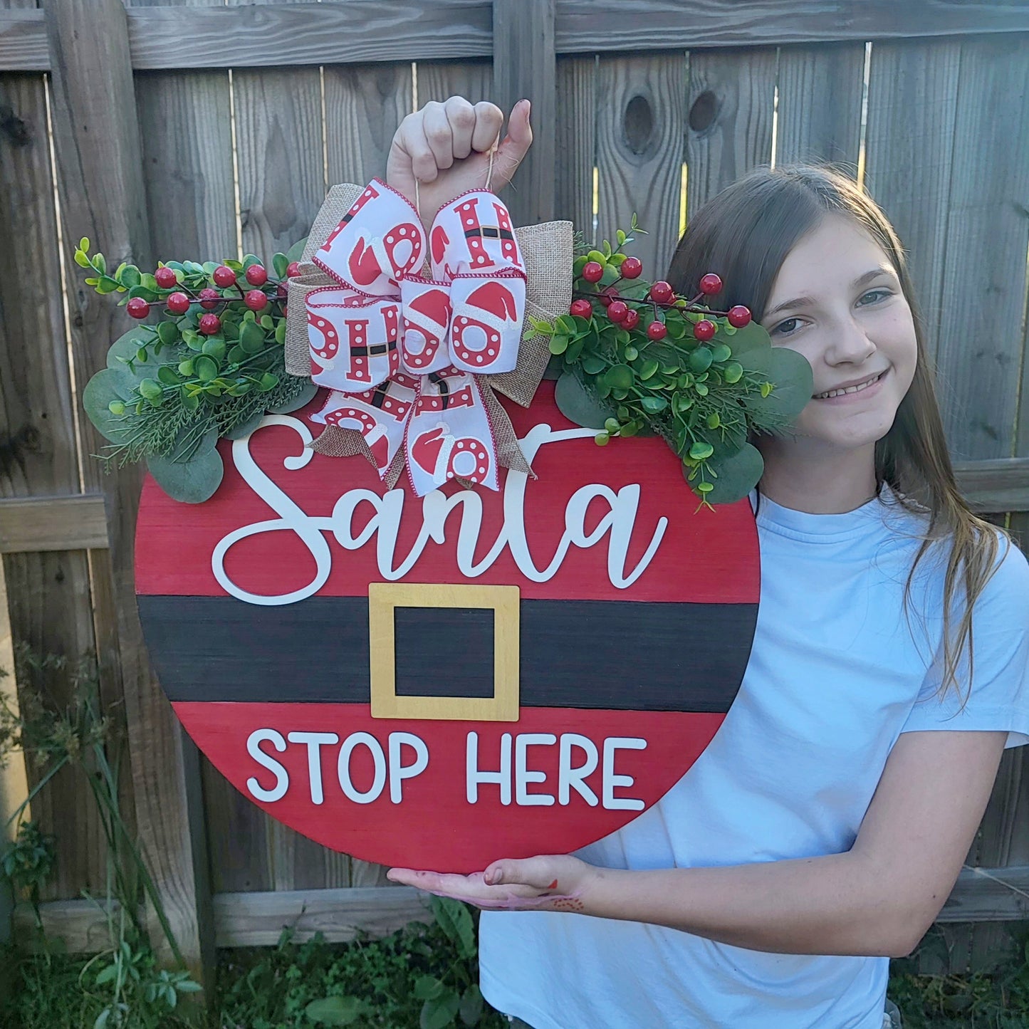 Santa Stop Here Door Hanger