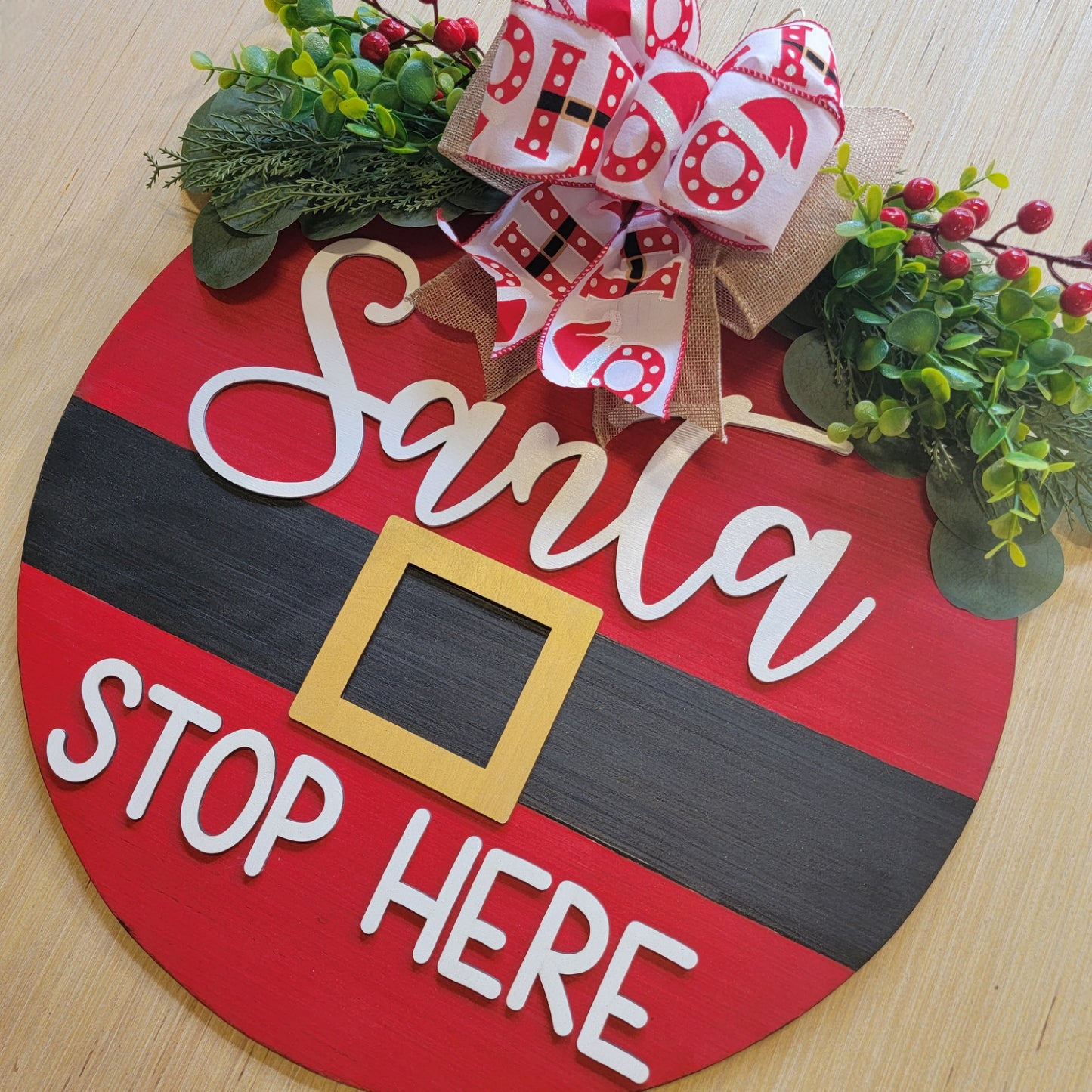 Santa Stop Here Door Hanger