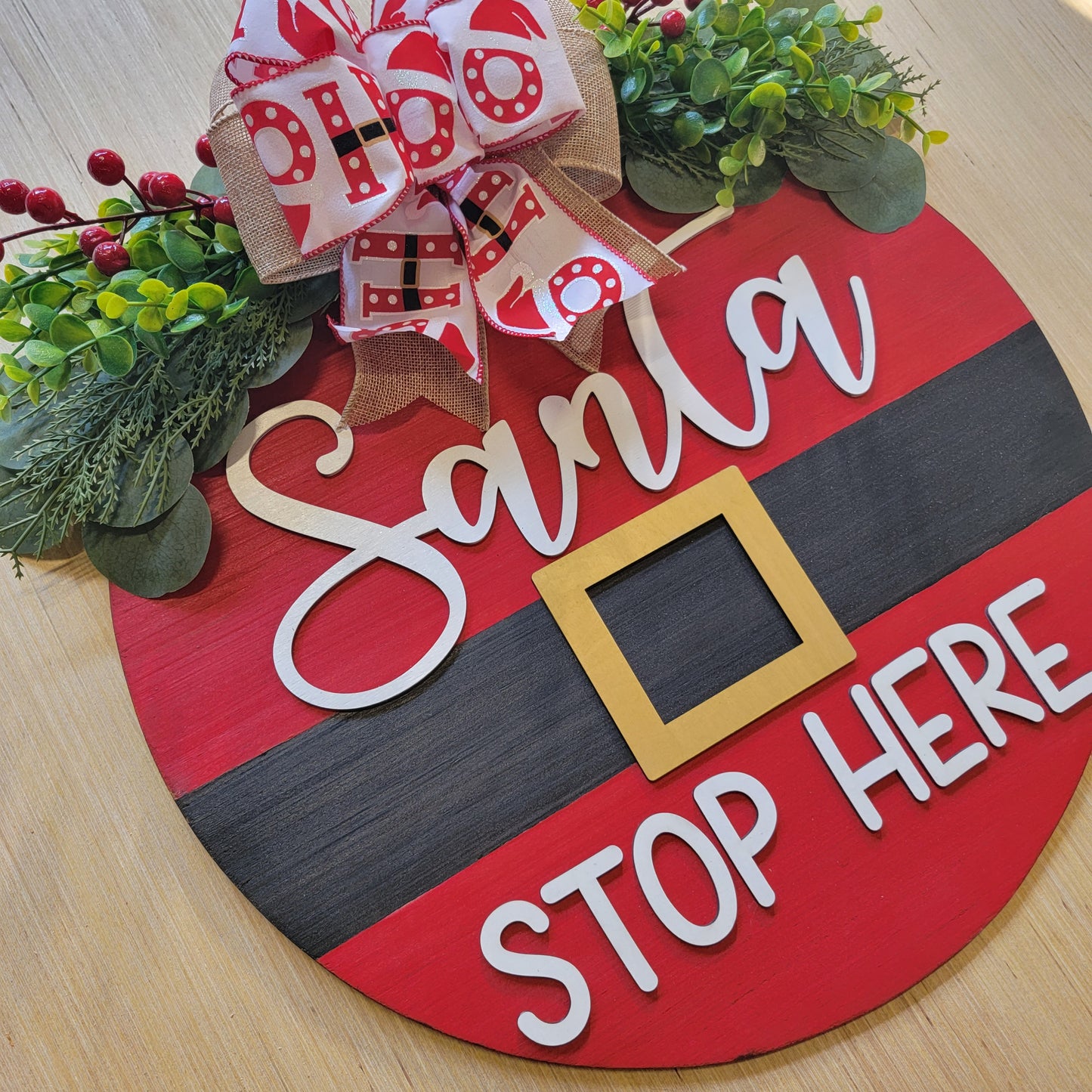 Santa Stop Here Door Hanger