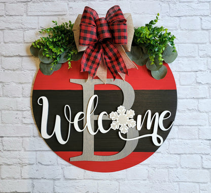 Welcome Snowflake Door Hanger