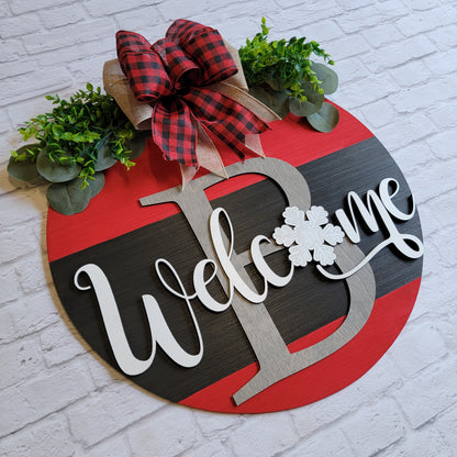 Welcome Snowflake Door Hanger