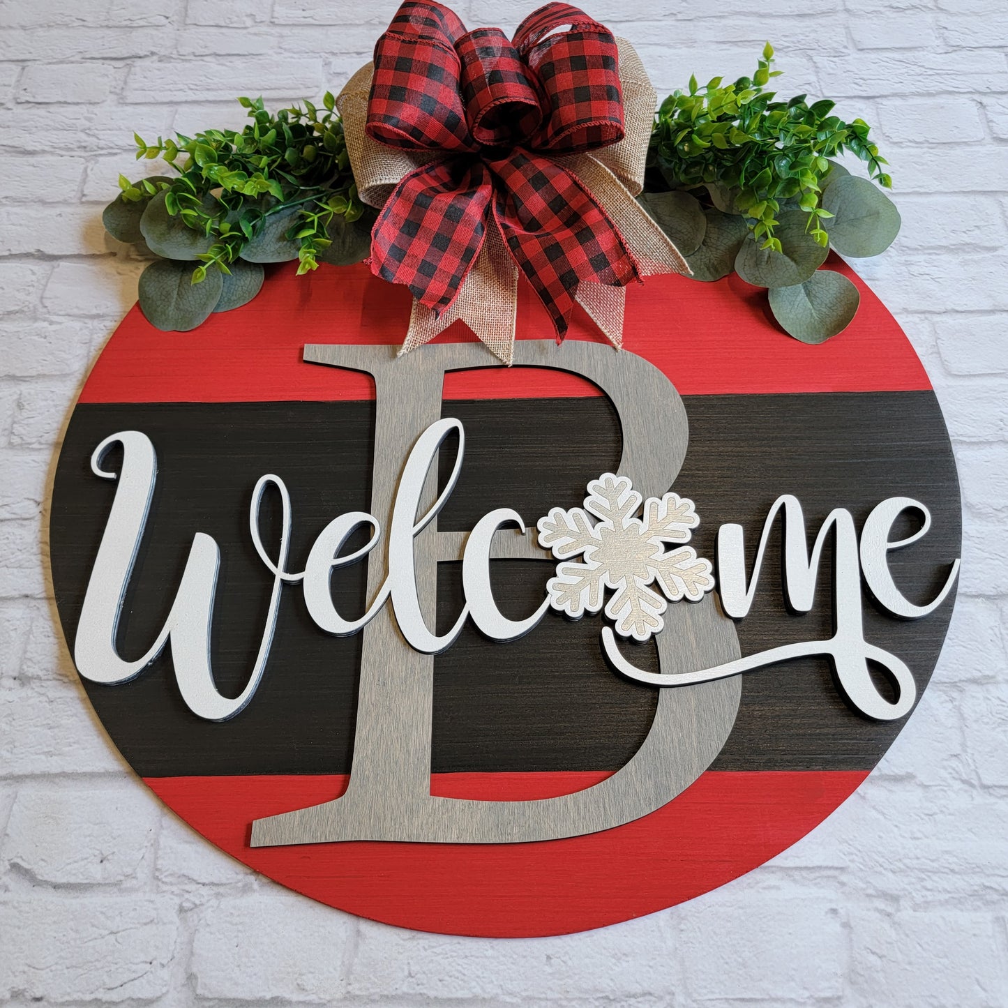 Welcome Snowflake Door Hanger