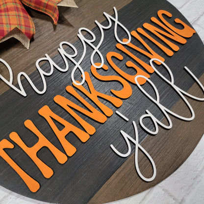 Happy Thanksgiving Y'all Door Hanger