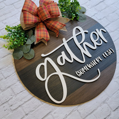 Gather (somewhere else) Door Hanger