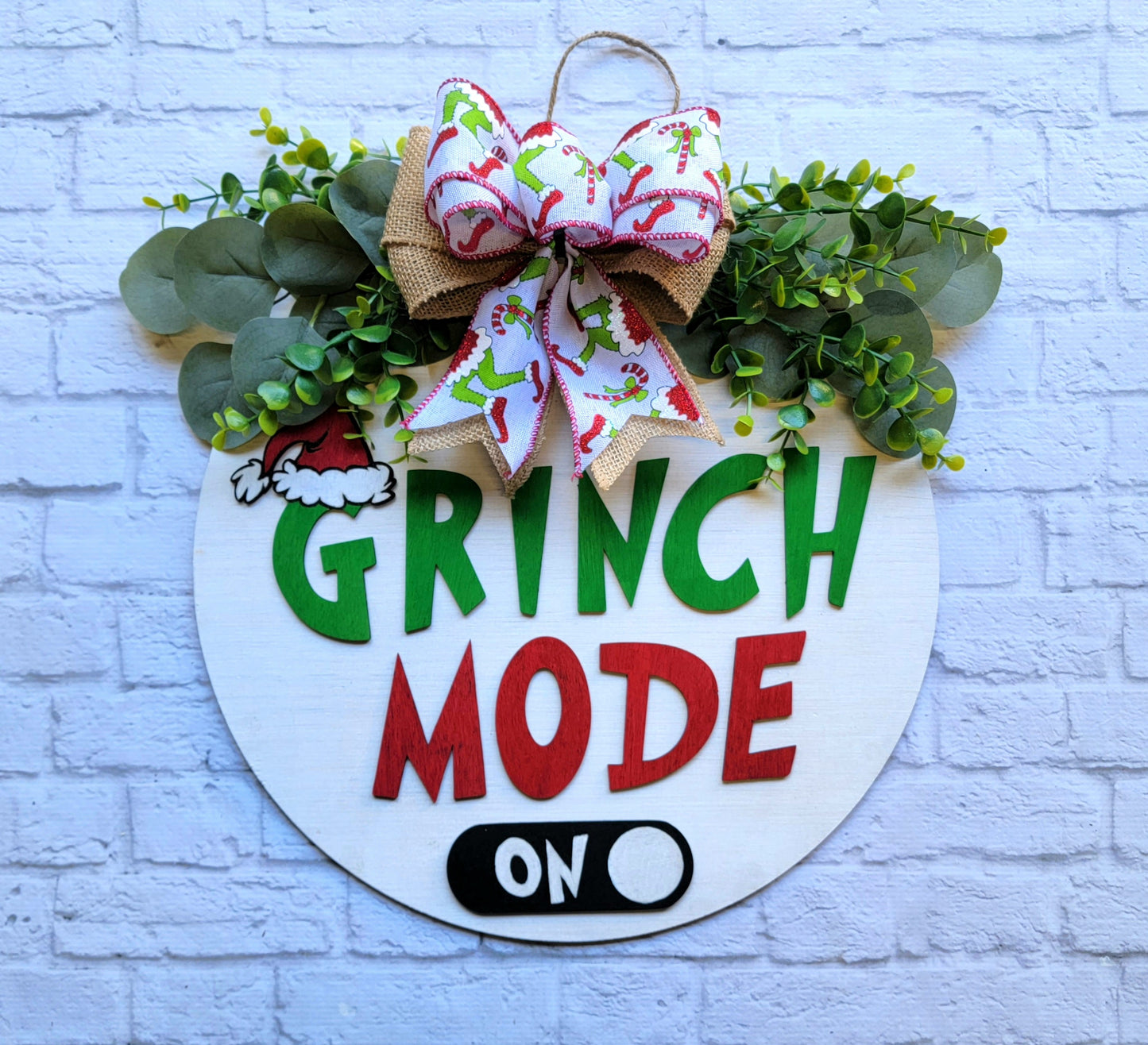 Grinch Mode On Door Hanger