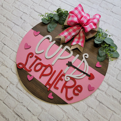 Cupid Stop Here Door Hanger