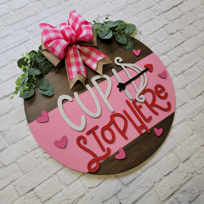 Cupid Stop Here Door Hanger