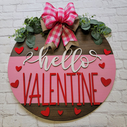 Hello Valentine Door Hanger