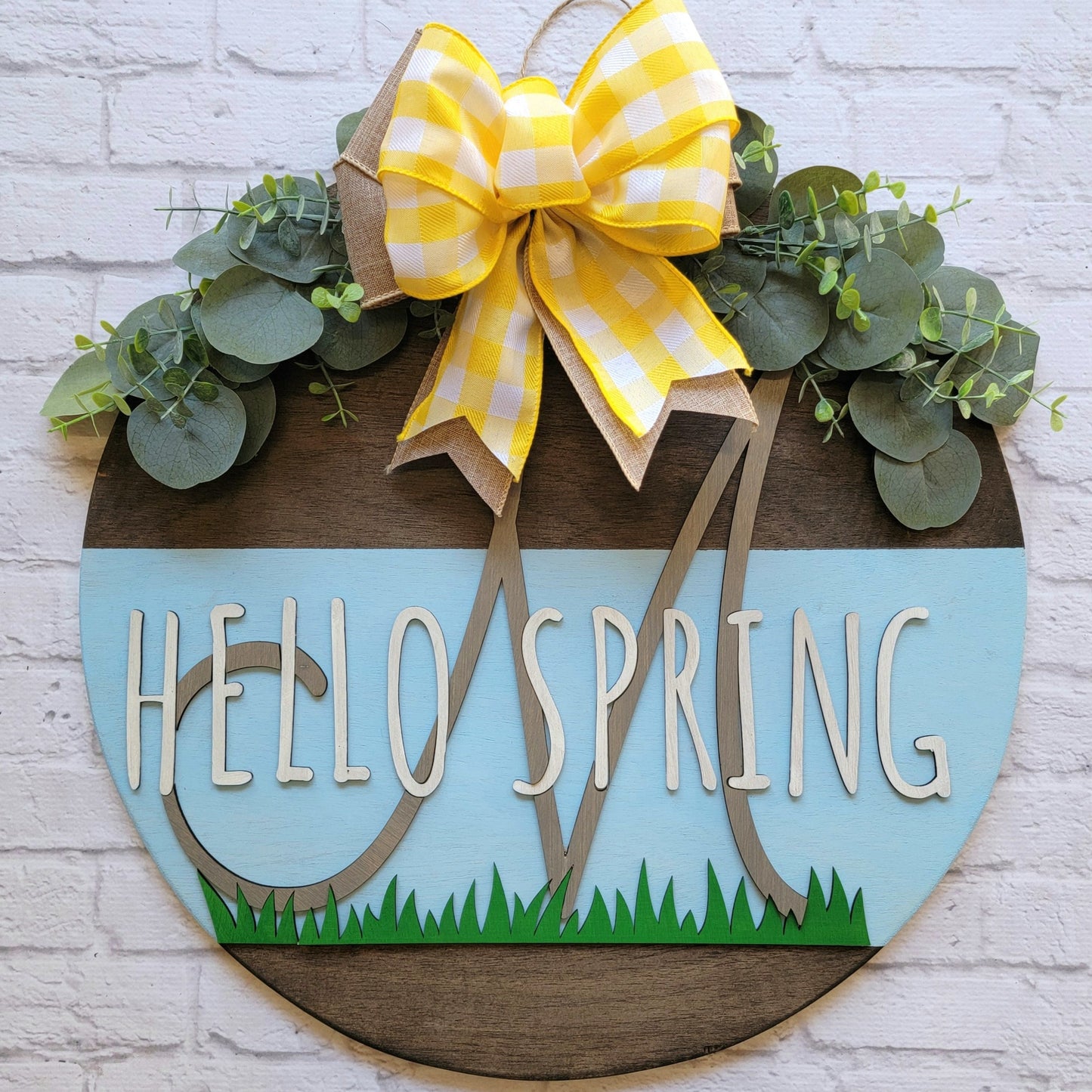 Hello Spring Front Door Hanger