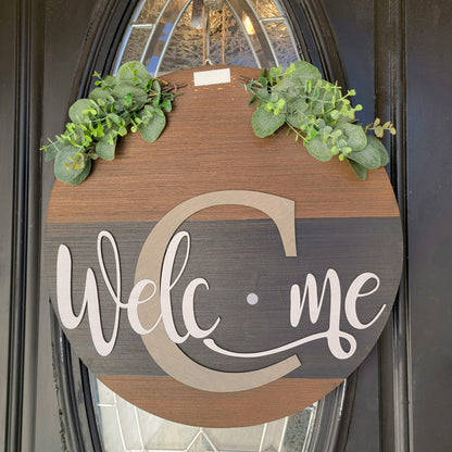 Welcome Interchangeable Front Door Hanger