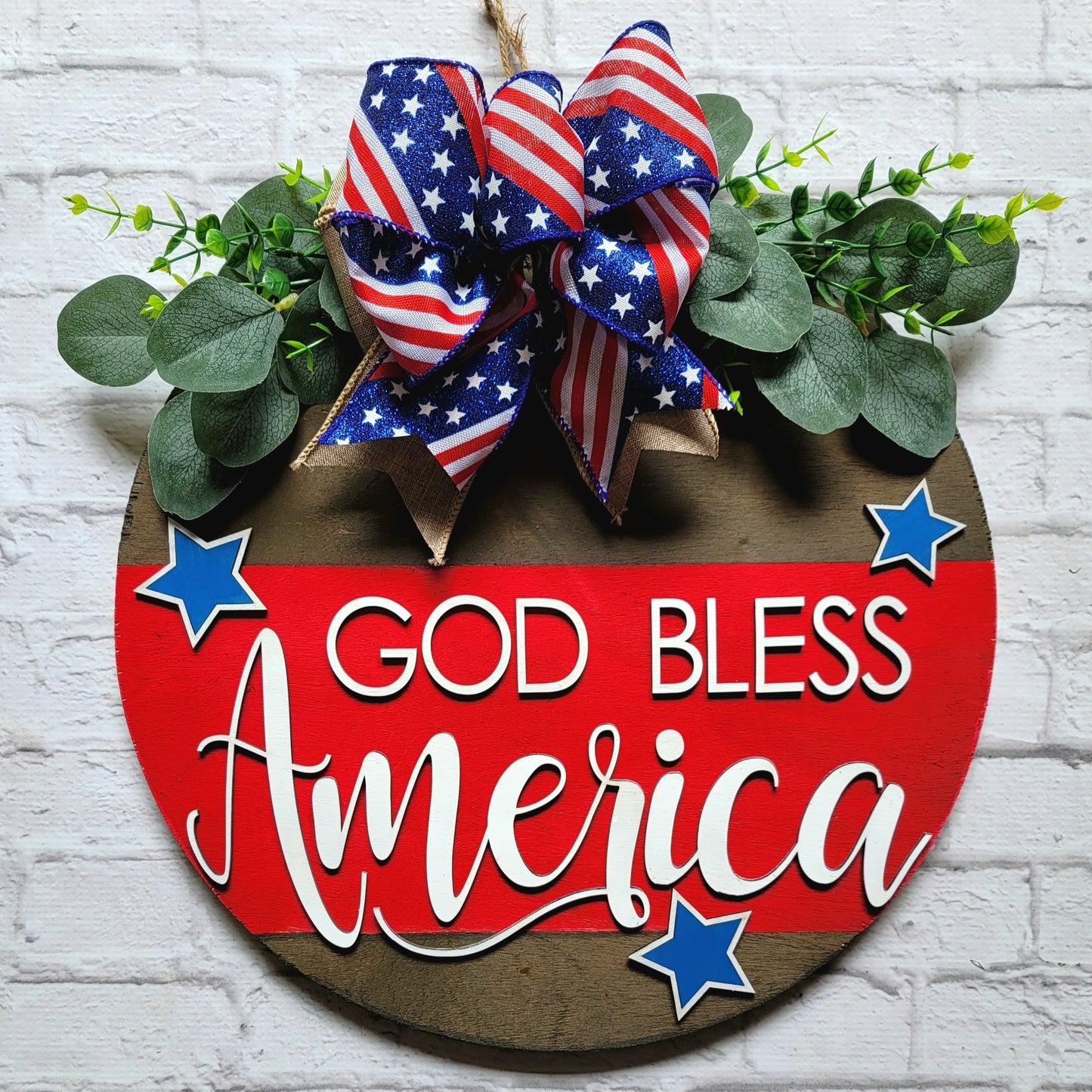 God Bless America Door Hanger