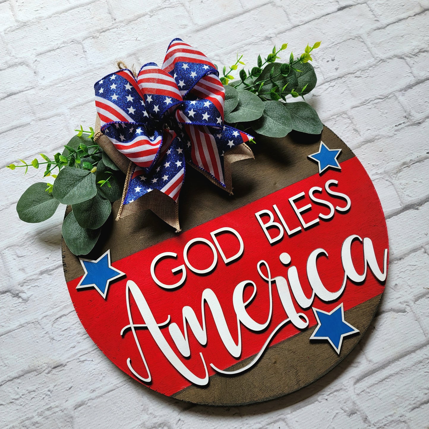 God Bless America Door Hanger