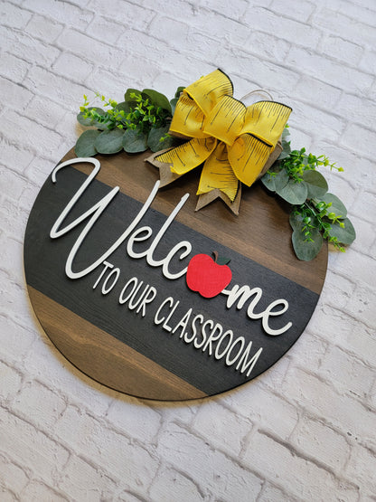 Welcome to our Classroom Door Sign Decor