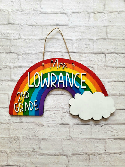 Rainbow Teacher Door Hanger