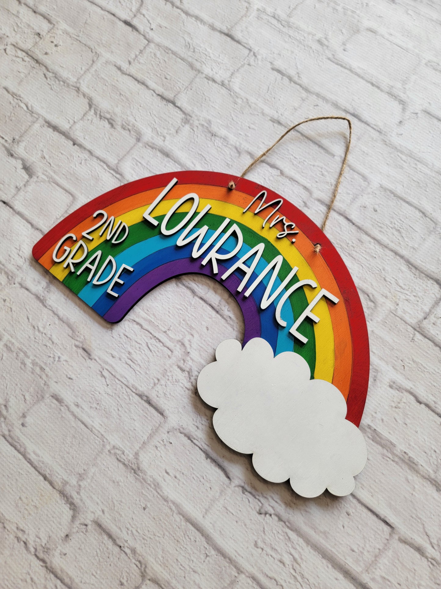 Rainbow Teacher Door Hanger