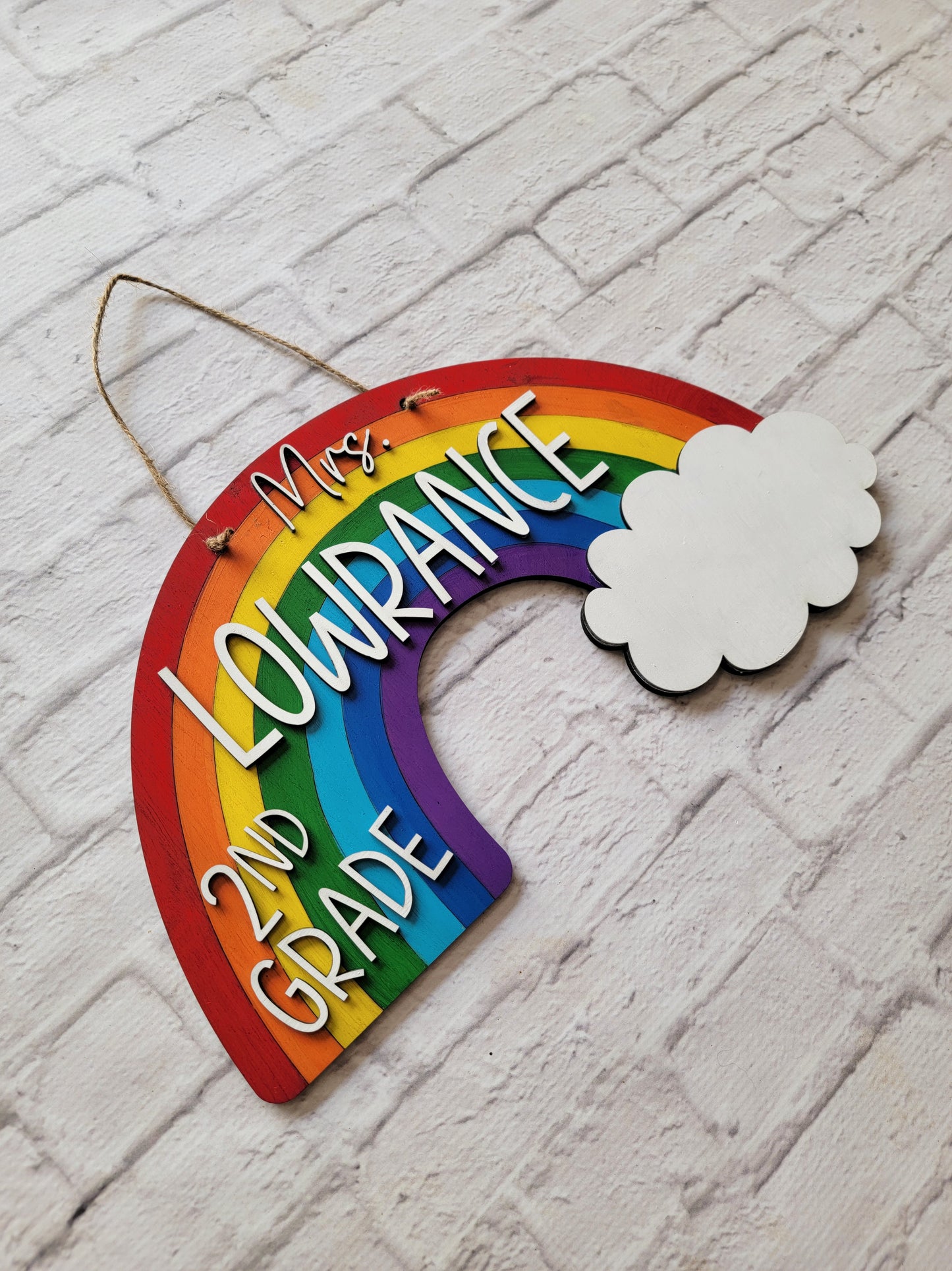 Rainbow Teacher Door Hanger