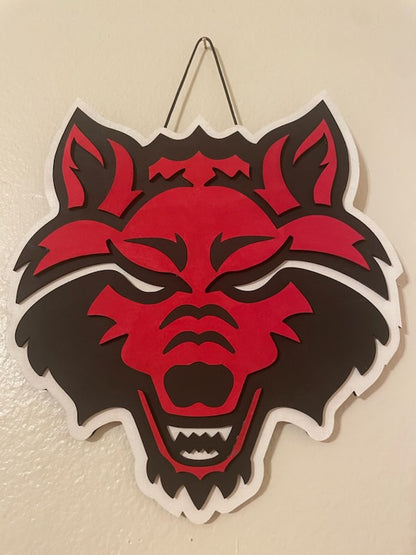 Red Wolf Door Hanger