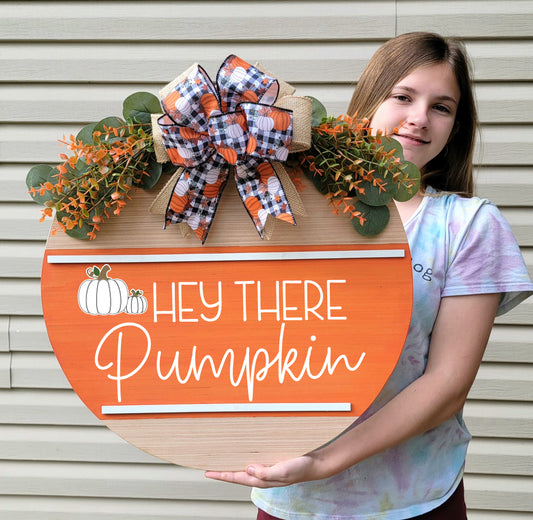 Hey There Pumpkin Welcome Door Hanger