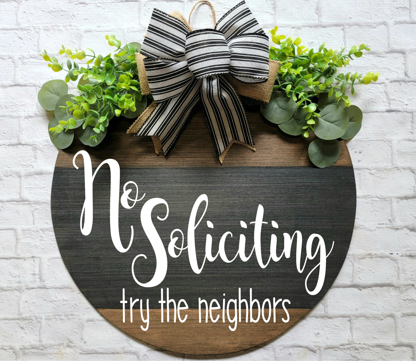 No Soliciting Try the Neighbors Door Hanger